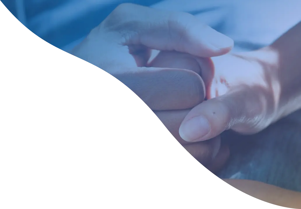 Landing Image, Two Hands Holding Each Other Symbolizing Hope